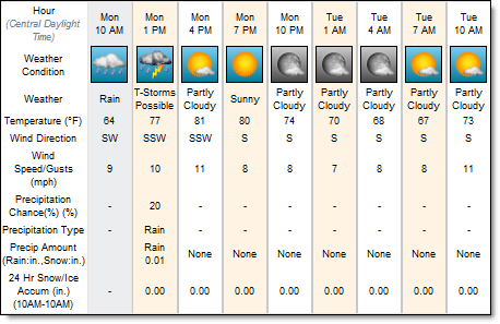 Local Forecast Summary